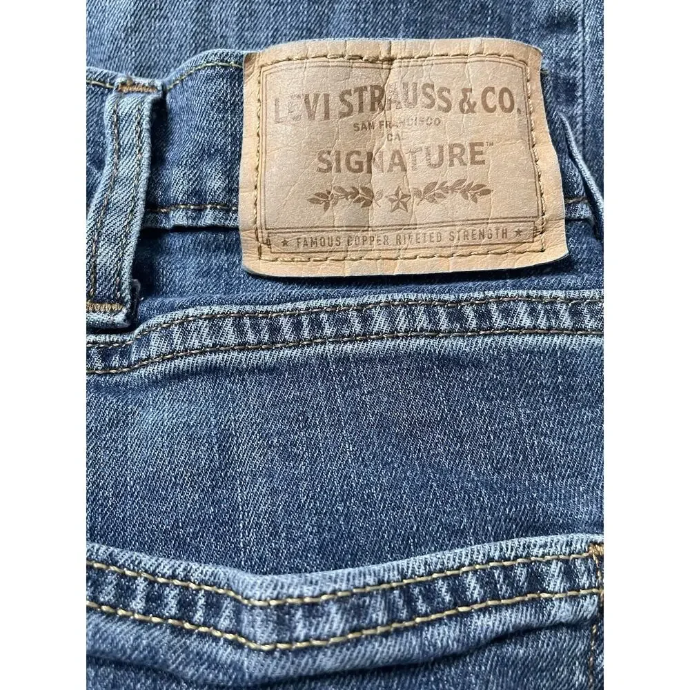 Levi Strauss Signature Straight Jeans Men's 40x32 Medium Wash Stretch Denim